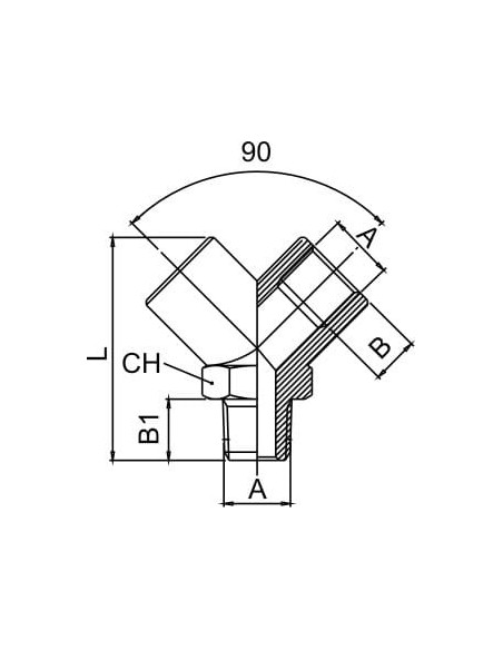 Trójnik gwintowany typu Y WZW, rozgałęźnik gwintowany 2 x G 1/2 GW - G 1/2 GZ | Hydraulika | Eshop Dopak | Wszystko dla Przemysł