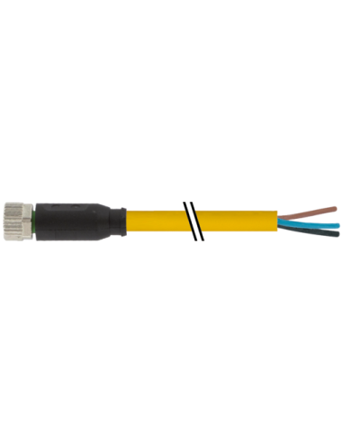Konektor M8 żeński, prosty z wolnym kablem 7000-08041-0100750 | Przewody i Złącza | Eshop Dopak | Wszystko dla Przemysłu