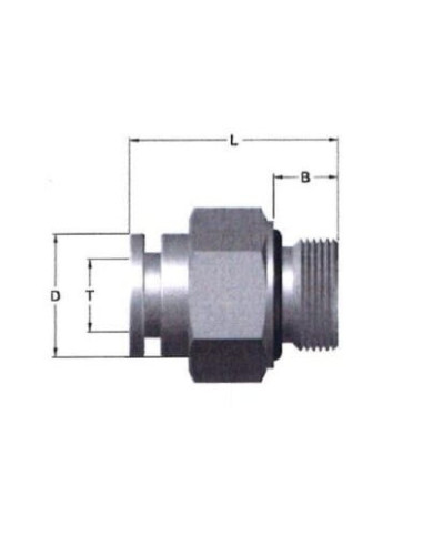 Złączka pneumatyczna wtykowa prosta do węża fi 8 mm, G 1/8 GZ, stal nierdzewna 316L | Pneumatyka | Eshop Dopak | Wszystko dla Pr
