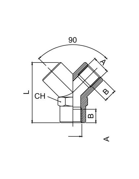 Trójnik gwintowany Y WWW 3 x G 3/8 GW, mosiądz niklowany | Hydraulika | Eshop Dopak | Wszystko dla Przemysłu