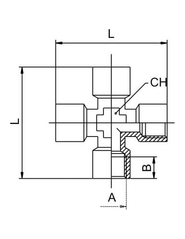 Czwórnik gwintowany WWWW 4 x G 1/2 GW, mosiądz niklowany | Hydraulika | Eshop Dopak | Wszystko dla Przemysłu