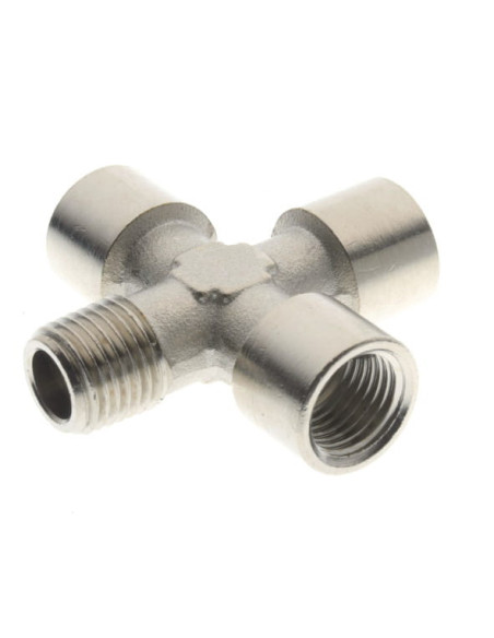 Czwórnik gwintowany ZWWW 3 x G 1/4 GW - G 1/4 GZ, mosiądz niklowany | Hydraulika | Eshop Dopak | Wszystko dla Przemysłu