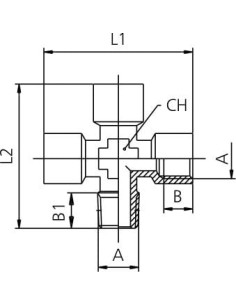Czwórnik gwintowany ZWWW 3 x G 1/8 GW - G 1/8 GZ, mosiądz niklowany | Hydraulika | Eshop Dopak | Wszystko dla Przemysłu 2