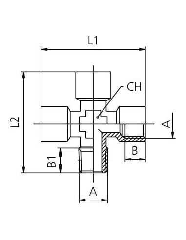 Czwórnik gwintowany ZWWW 3 x G 1/8 GW - G 1/8 GZ, mosiądz niklowany | Hydraulika | Eshop Dopak | Wszystko dla Przemysłu