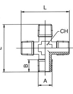 Czwórnik gwintowany ZZZZ 4 x G 1/2 GZ, mosiądz nikowany | Hydraulika | Eshop Dopak | Wszystko dla Przemysłu 2