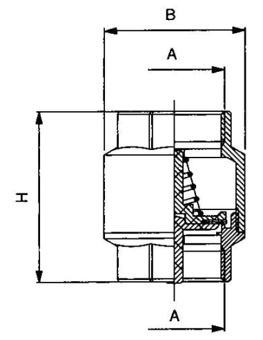 Zawór zwrotny prosty G 1 GW, PN12 mosiądz, NBR | Hydraulika | Eshop Dopak | Wszystko dla Przemysłu