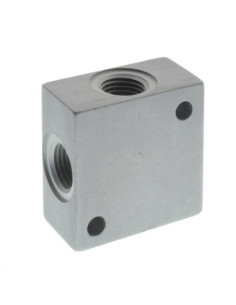 Czwórnik gwintowany typu kostka WWWW 4 x G 1/8 GW, aluminium | Hydraulika | Eshop Dopak | Wszystko dla Przemysłu