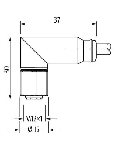 M12-Stal żeńska 90° do kabla 7044-12341-3361000 | Przewody i Złącza | Eshop Dopak | Wszystko dla Przemysłu