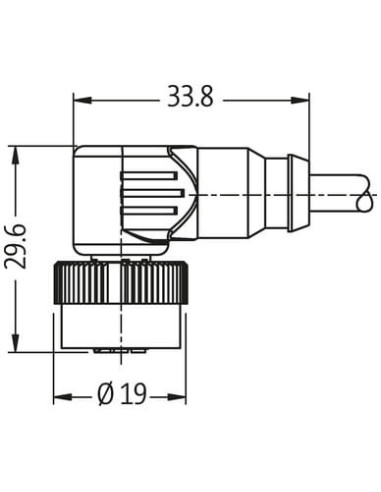 Złącze żeńskie MQ12 90° na kabel 7050-12341-6140500 | Przewody i Złącza | Eshop Dopak | Wszystko dla Przemysłu