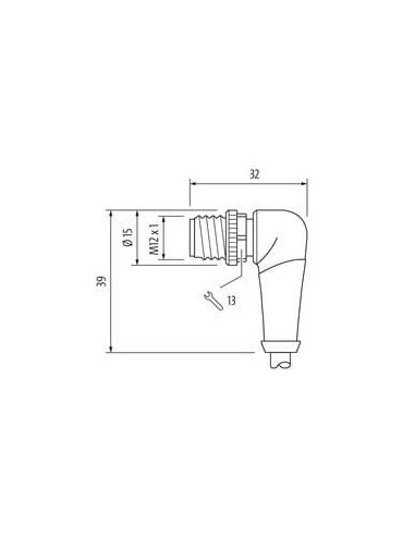 M12 męski 90° na kabel 7000-12101-6341500 | Przewody i Złącza | Eshop Dopak | Wszystko dla Przemysłu