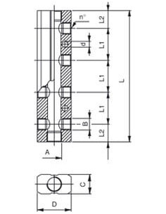 Listwa rozdzielająca gwintowana aluminiowa obustronna, 2 x G 1/2 GW - 6 x G 3/8 GW | Hydraulika | Eshop Dopak | Wszystko dla Prz 2