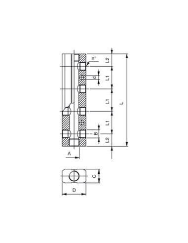 Listwa rozdzielająca gwintowana aluminiowa obustronna, 2 x G 1/4 GW - 2 x G 1/8 GW | Hydraulika | Eshop Dopak | Wszystko dla Prz