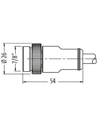 Mini (7/8) 4-biegunowy, męski (zewn.) prosty 7700-A4001-U1C0300 | Przewody i Złącza | Eshop Dopak | Wszystko dla Przemysłu