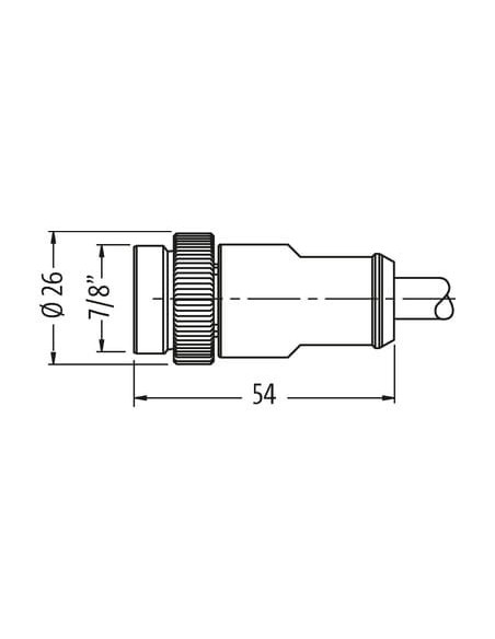Mini (7/8) 4-biegunowy, męski (zewn.) prosty 7700-A4001-U1C0300 | Przewody i Złącza | Eshop Dopak | Wszystko dla Przemysłu