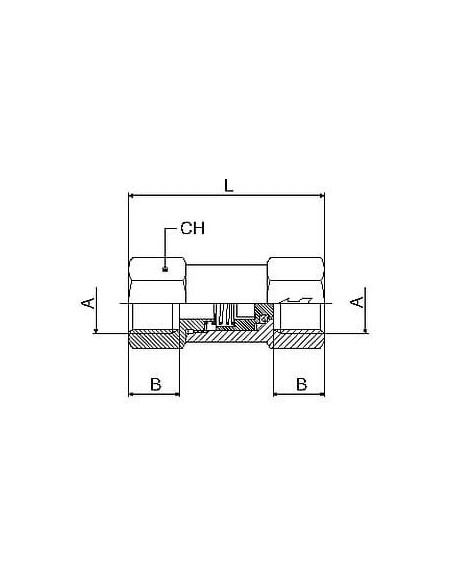 Zawór zwrotny gwintowany M5 GW, PN8 mosiądz niklowany, NBR, ciśnienie otwarcia 0,2 bar | Hydraulika | Eshop Dopak | Wszystko dla