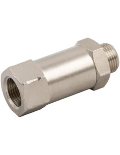 Zawór zwrotny gwintowany G 3/8 GZ - G 3/8 GW, PN8 mosiądz niklowany, NBR, ciśnienie otwarcia 0,2 bar | Hydraulika | Eshop Dopak 