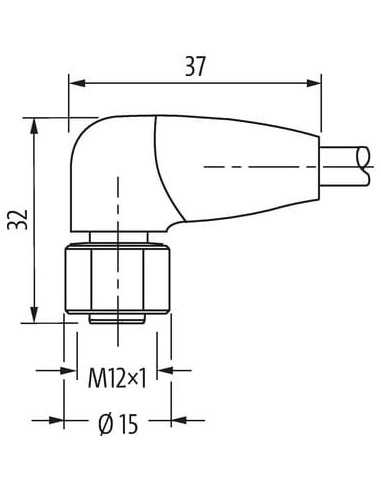 M12 żeńskie 90° do kabla F B PRO 7024-17061-3121000 | Przewody i Złącza | Eshop Dopak | Wszystko dla Przemysłu
