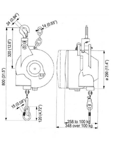 Balanser 115DFL (100-115 kg) | Narzędzia | Eshop Dopak | Wszystko dla Przemysłu.