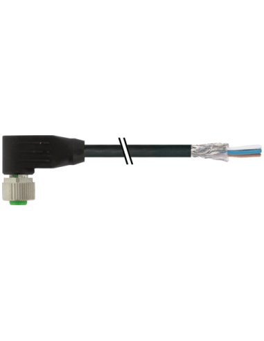 Konektor M12 żeński, katowy z wolnymi kablami 7000-17141-7173500 | Przewody i Złącza | Eshop Dopak | Wszystko dla Przemysłu