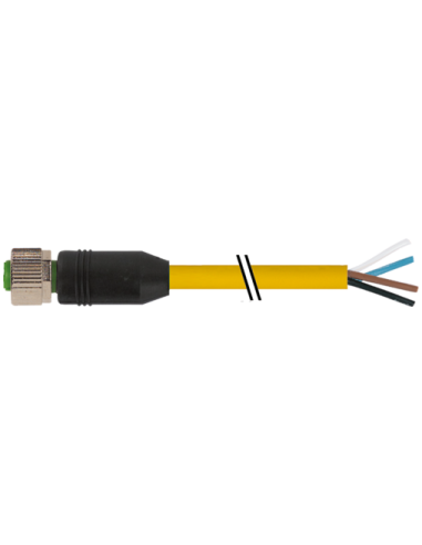 M12 żeńskie 0° do kabla 7700-12221-1500200 | Przewody i Złącza | Eshop Dopak | Wszystko dla Przemysłu