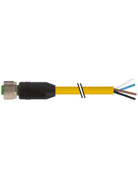 M12 żeńskie 0° do kabla 7700-12221-1500200 | Przewody i Złącza | Eshop Dopak | Wszystko dla Przemysłu