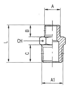 Nypel redukcyjny nierdzewny gwintowany R 1/4 GZ - R 3/8 GZ, stal 316L | Hydraulika | Eshop Dopak | Wszystko dla Przemysłu 2