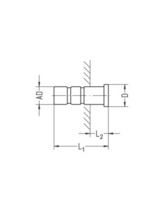 Zaślepka do złączki pneumatycznej wtykowej do węża fi 8 mm, mosiądz niklowany, Eisele 2