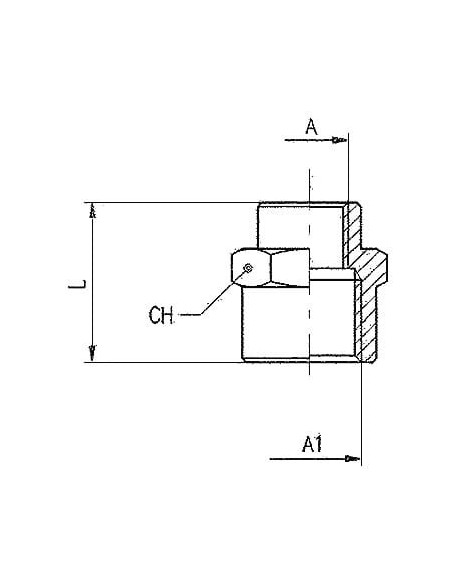Mufa redukcyjna gwintowana G 1/8 GW - G 1/4 GW, stal nierdzewna 316L | Hydraulika | Eshop Dopak | Wszystko dla Przemysłu