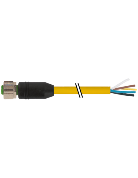 M12 żeńskie 0° do kabla 7700-12241-1621000 | Przewody i Złącza | Eshop Dopak | Wszystko dla Przemysłu