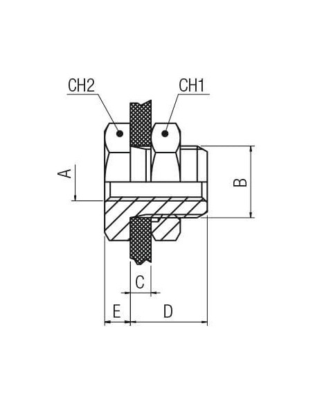 Złączka gwintowana grodziowa GW1 (42,5mm) | Hydraulika | Eshop Dopak | Wszystko dla Przemysłu