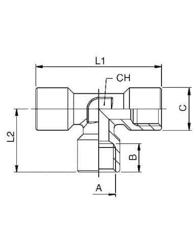 Trójnik gwintowany T WWW G1/2w | Hydraulika | Eshop Dopak | Wszystko dla Przemysłu