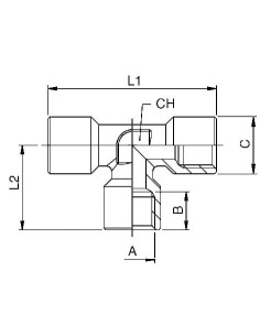 Trójnik gwintowany T WWW G1/4w | Hydraulika | Eshop Dopak | Wszystko dla Przemysłu 2