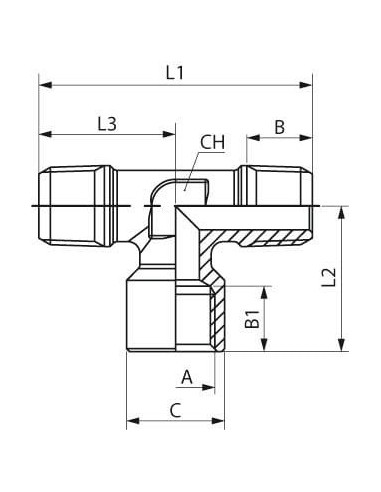 Trójnik gwintowany ZWZ G1/2 | Hydraulika | Eshop Dopak | Wszystko dla Przemysłu