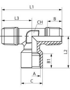 Trójnik gwintowany ZWZ G3/8 | Hydraulika | Eshop Dopak | Wszystko dla Przemysłu 2