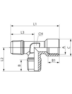 Trójnik gwintowany ZZW 2 x G 1/2 GZ - G 1/2 GW, stal nierdzewna 316L | Hydraulika | Eshop Dopak | Wszystko dla Przemysłu 2