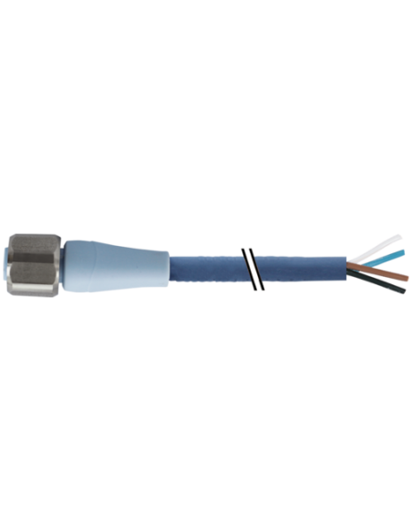 M12 żeńskie 0° do kabla F&B PP-Line 7024-12221-3210030 | Przewody i Złącza | Eshop Dopak | Wszystko dla Przemysłu