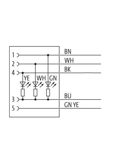 Konektor M12 żeński 0° 3xLED na kabel wełniany 7000-12251-6350500 | Przewody i Złącza | Eshop Dopak | Wszystko dla Przemysłu