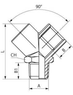Trójnik gwintowany Y WZW G3/8 | Hydraulika | Eshop Dopak | Wszystko dla Przemysłu 2