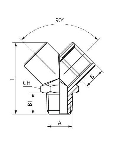Trójnik gwintowany Y WZW G3/8 | Hydraulika | Eshop Dopak | Wszystko dla Przemysłu