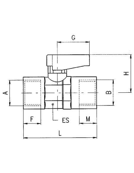 Zawór kulowy Ghilux mini R 1/4 GW/GW, PN20, gwintowany, mosiądz niklowany, PTFE /NBR | Hydraulika | Eshop Dopak | Wszystko dla P
