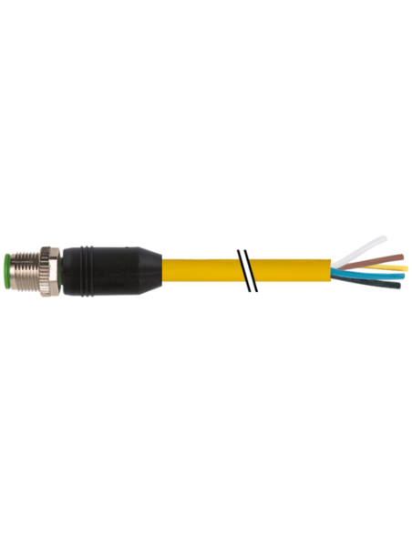M12 męski 0° na kabel 7700-12041-1610500 | Przewody i Złącza | Eshop Dopak | Wszystko dla Przemysłu