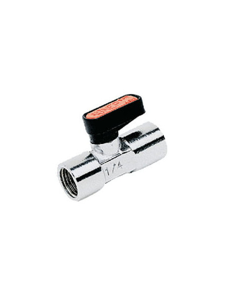 Zawór kulowy Ghilux mini R 3/8 GW/GW, PN20, gwintowany, mosiądz niklowany, PTFE /NBR | Hydraulika | Eshop Dopak | Wszystko dla P