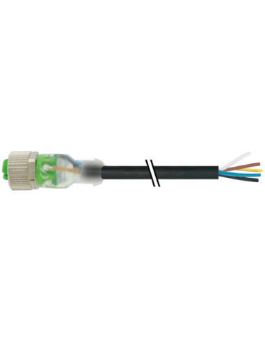 M12 żeńskie 0° na przewód 3LED 7000-12251-6351000 | Przewody i Złącza | Eshop Dopak | Wszystko dla Przemysłu