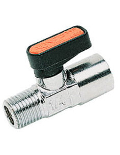 Zawór kulowy Ghilux mini R 1/2 GZ - R 1/2 GW, PN20, gwintowany, mosiądz niklowany, PTFE/NBR | Hydraulika | Eshop Dopak | Wszystk