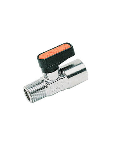 Zawór kulowy Ghilux mini R 3/4 GZ - R 3/4 GW, PN20, gwintowany, mosiądz niklowany, PTFE/NBR | Hydraulika | Eshop Dopak | Wszystk