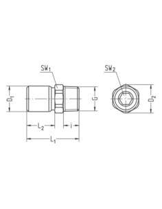 złączka wtykowa prosta R1/8 pod wąż 8 (8/6) 2