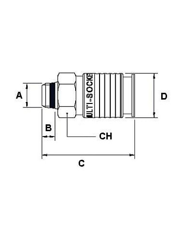 Szybkozłącze ze stali nierdzewnej DN7,8 MULTISOCKET, G 1/2 GZ, stal 316L | Przewody i Złącza | Eshop Dopak | Wszystko dla Przemy