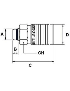 Szybkozłącze ze stali nierdzewnej DN7,8 MULTISOCKET, G 3/8 GZ, stal 316L | Przewody i Złącza | Eshop Dopak | Wszystko dla Przemy 2