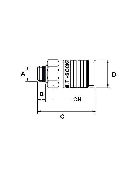 Szybkozłącze ze stali nierdzewnej DN7,8 MULTISOCKET, G 3/8 GZ, stal 316L | Przewody i Złącza | Eshop Dopak | Wszystko dla Przemy
