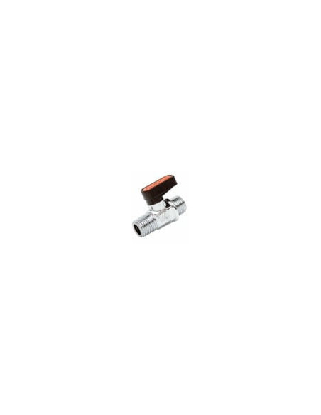 Zawór kulowy Ghilux mini R 1/4 GZ - G 1/4 GZ PN20, gwintowany, mosiądz niklowany, PTFE/NBR | Hydraulika | Eshop Dopak | Wszystko